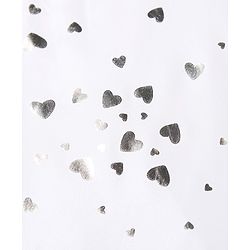 Babyhug Full Sleeves Hooded  Winter Romper Hearts Foil Print - White