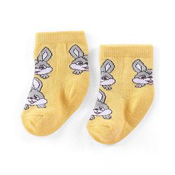 Cute Walk by Babyhug Knitted Anti-Bacterial Ankle Length Striped Socks Pack of 3 - Yellow & Green