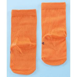 Cute Walk by Babyhug Knitted Anti-bacterial Ankle Length Animal Designed Socks Pack of 3 - White Blue & Orange