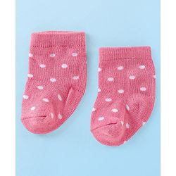 Cute Walk by Babyhug Knitted Anti-Bacterial Ankle Length Polka Dots Designed  Socks Pack of 3 - Pink White & Grey