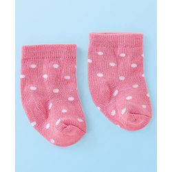 Cute Walk by Babyhug Knitted Anti-Bacterial Ankle Length Polka Dots Designed  Socks Pack of 3 - Pink White & Grey