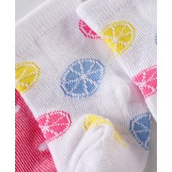 Cute Walk by Babyhug Knitted Anti-Bacterial Ankle Length Polka Dots Designed  Socks Pack of 3 - Pink White & Grey
