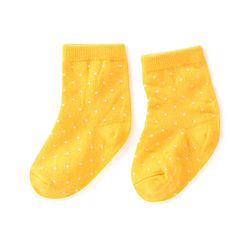 Cutewalk By Babyhug Anti Bacterial Ankle Length Floral & Polka Dots Design Socks Pack of 3 - Blue Yellow & Pink