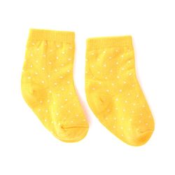 Cutewalk By Babyhug Anti Bacterial Ankle Length Floral & Polka Dots Design Socks Pack of 3 - Blue Yellow & Pink