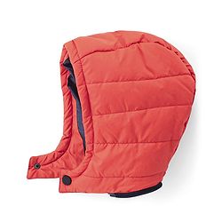 Babyhug Woven Full Sleeves Front Open Color Block Padded Hooded Jacket- Orange