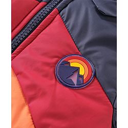 Babyhug Full Sleeves Padded Jacket with Pockets  & Detachable Hood - Multicolour