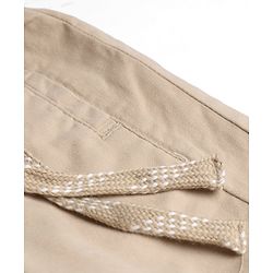 Babyhug Cotton Spandex Full Length Solid Colour Trousers - Fawn