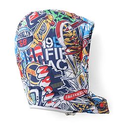Babyhug Woven Full Sleeves Printed Padded Hooded Jacket- Multicolor
