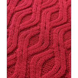 Babyhug Knitted Sleeveless Pullovers Sweater With Cable Knit Design - Red