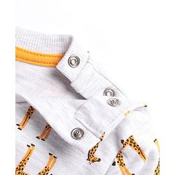 Babyhug Cotton Knit Full Sleeves Sweatshirts with Giraffe Print Pack of 2 - White & Green