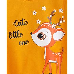 Babyhug Cotton Knit Full Sleeves Sweat Shirts with Floral & Deer Graphics Pack of 2 - White & Orange