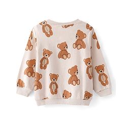 Babyhug Cotton Knit Full Sleeves Sweatshirts with Text & Bear Graphics Pack of 2 - Red & White