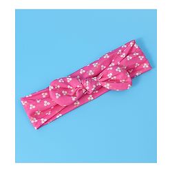 Babyhug Free Size Headbands With Bow Applique Pack of 3 - Pink & Blue