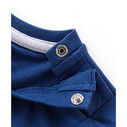 Babyhug Cotton Knit  Full Sleeves T-Shirt With Text & Bear Print - Navy Blue