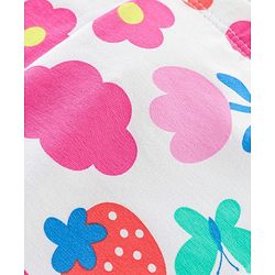 Babyhug Cotton Lycra Knit Full Length Stretchable Leggings with Floral Print Pack of 3 - Multicolour