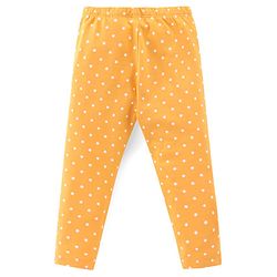 Babyhug Cotton Lycra Knit Full Length Stretchable Leggings with Floral & Polka Dots Print Pack of 3 - Multicolour