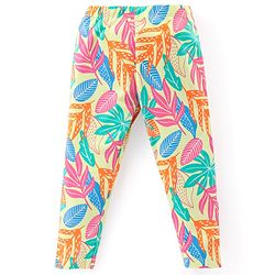Babyhug Cotton Lycra Knit Full Length Stretchable  Leggings with Floral & Polka Dots Print Pack of 3 - Multicolour