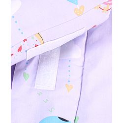 Babyhug 100% Cotton Bed in Bag with Net Car Print - Blue