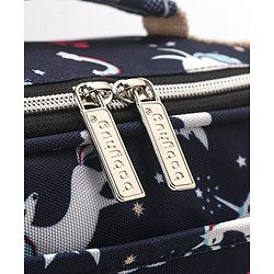 Babyhug Mini Travel Diaper Sling Bag Unicorn Theme- Blue
