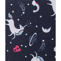 Babyhug Mini Travel Diaper Sling Bag Unicorn Theme- Blue