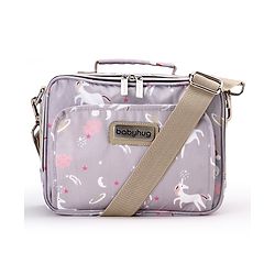 Babyhug Mini Travel Diaper Sling Bag Unicorn Theme- Blue