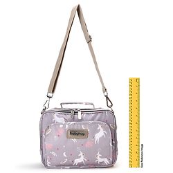 Babyhug Mini Travel Diaper Sling Bag Unicorn Theme- Blue
