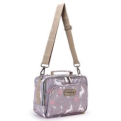 Babyhug Mini Travel Diaper Sling Bag Unicorn Theme- Blue