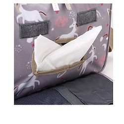 Babyhug Mini Travel Diaper Sling Bag Unicorn Theme- Blue