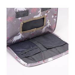 Babyhug Mini Travel Diaper Sling Bag Unicorn Theme- Blue