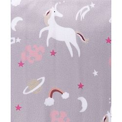 Babyhug Mini Travel Diaper Sling Bag Unicorn Theme- Blue