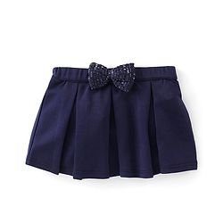 Babyhug Woven Sleeveless Party Assymetrical Top & Pleated Skirt with Bow Applique - Navy Blue