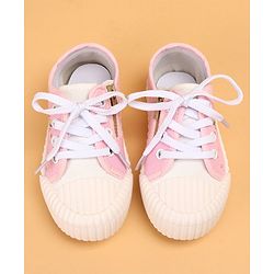 Cute Walk by Babyhug Lace Up Causal Shoes With Unicorn Print - Black