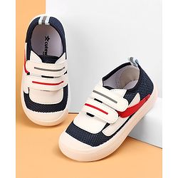 Cute Walk by Babyhug Double Velcro Closure Color Block Print Casual Shoes - Navy Blue