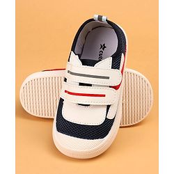 Cute Walk by Babyhug Double Velcro Closure Color Block Print Casual Shoes - Navy Blue
