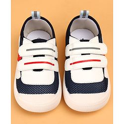 Cute Walk by Babyhug Double Velcro Closure Color Block Print Casual Shoes - Navy Blue