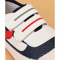 Cute Walk by Babyhug Double Velcro Closure Color Block Print Casual Shoes - Navy Blue
