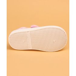 Cute Walk by Babyhug Slip On Casual Shoes with Velcro Closure Polka Dots Print - Pink