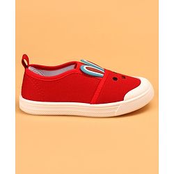 Cute Walk by Babyhug Casual Shoes with Bunny Face Applique - Red