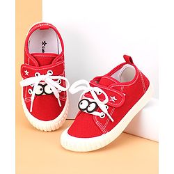 Cute Walk by Babyhug Velcro Casual Shoes- Red