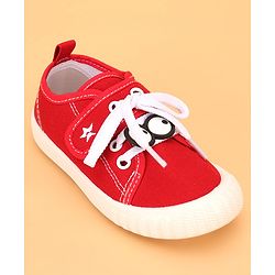 Cute Walk by Babyhug Velcro Casual Shoes- Red