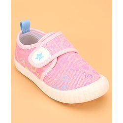 Cute Walk by Babyhug Casual Shoes with Velcro Trophy Print - Blue