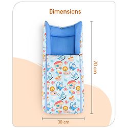 Babyhug Cotton Sleeping Bag Cum Carry Nest Mushroom & Animal Print - Blue