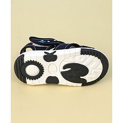 Cute Walk by Babyhug Slip On Sandals with Velcro Closure & Panda Applique - Blue