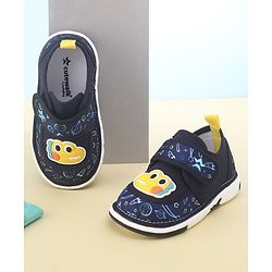 Cute Walk by Babyhug Sandals with Velcro Closure  Space Print - Navy Blue