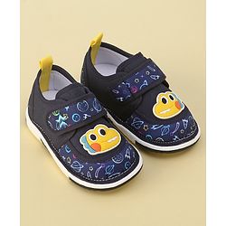 Cute Walk by Babyhug Sandals with Velcro Closure  Space Print - Navy Blue