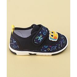 Cute Walk by Babyhug Sandals with Velcro Closure  Space Print - Navy Blue