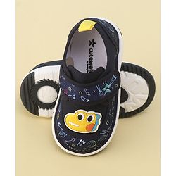 Cute Walk by Babyhug Sandals with Velcro Closure  Space Print - Navy Blue