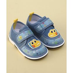 Cute Walk by Babyhug Sandals with Velcro Closure  Space Print - Blue
