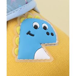 Cute Walk by Babyhug Velcro Closure Sandals with Dino Patch Applique  - Yellow
