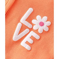Babyhug 100% Interlock Cotton Knit Full Sleeves Front Open Antibacterial Vests with Polka Dot & Floral Print Pack of 3 - Orange Pink & White